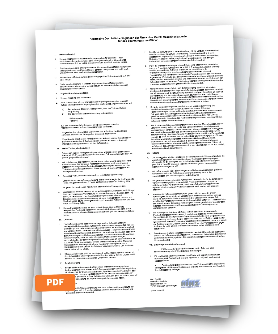 Vorschau: AGB für das Spannungsarme Glühen (PDF)
